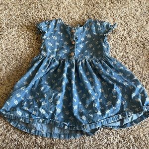 Oshkosh denim like floral dress sz.12months NWOT